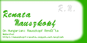 renata mauszkopf business card